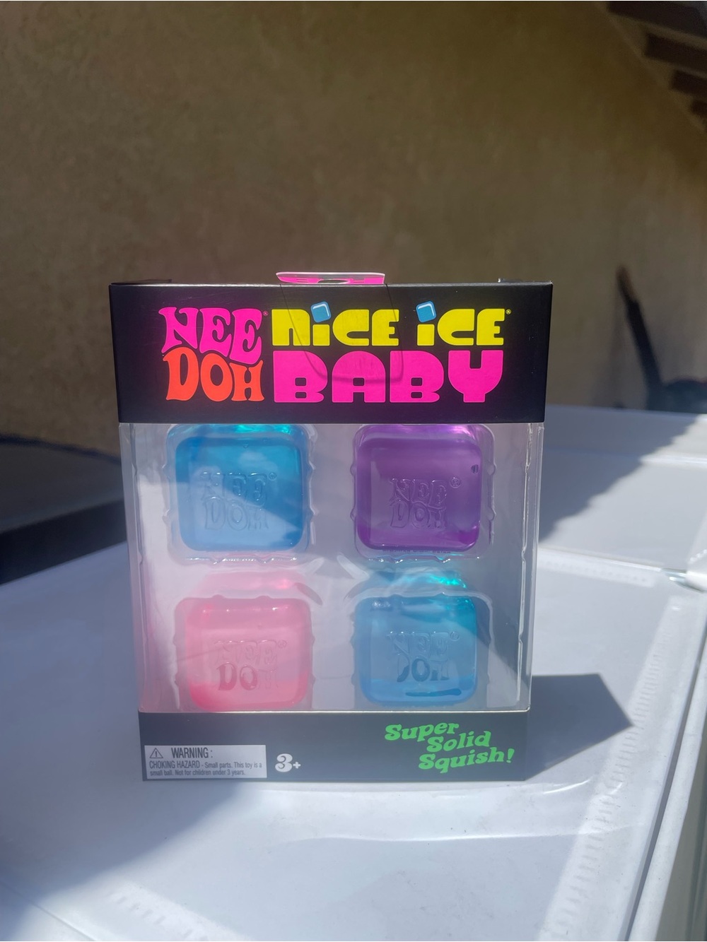 NeeDoh Nice Ice Baby Super Solid Squish - Pink, Blue, Purple Set